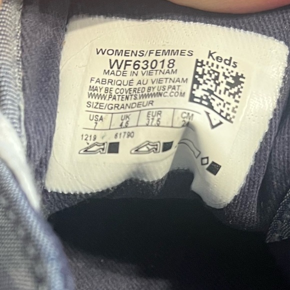 Keds Denim Blue Canvas Lace Up Shoes Sz 7 - Picture 4 of 7